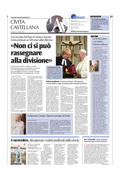 Avvenire - pagina diocesana del 06/11/2016